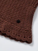 Hand-Crocheted Scalloped-Edge Knit Tube Top