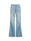 FL2 Mid-Rise Vintage-Wash Blue Kick-Flare Jeans