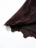 "Romantic Rules" French Lace Skirt in Purple Coffee