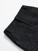 Black & White weave Tweed Mini Skirt