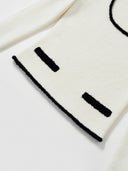 Madeleine Bouclé Crew-neck Top in White