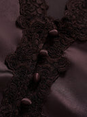 Romantic Rules: French Lace Blouse in Purple Coffee