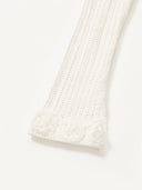 Lace Rose Knitted Cardigan in Moonlight white