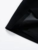 Low-Rise Tailored Mini Skirt in Black