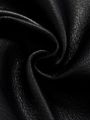 Straight Leather Trousers in Black