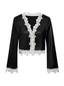 "Romantic Rules" Monochrome French Lace Blouse
