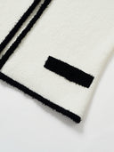 Madeleine Bouclé Jacket with Round Neck in White