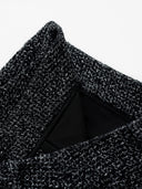 Black & White weave Tweed Mini Skirt
