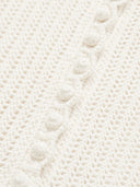 Lace Rose Knitted Cardigan in Moonlight white