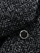 Black & White Mixed-weave Cropped Tweed Jacket
