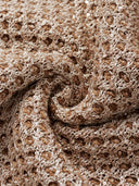Shimmering Sequin Argyle Knit Cardigan in Sandy gold