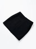 Low-Rise Tailored Mini Skirt in Black