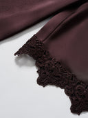 Romantic Rules: French Lace Blouse in Purple Coffee