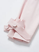 Peach-Pink Cropped Satin-Finish Linen Trench Coat