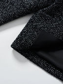 Black & White Mixed-weave Cropped Tweed Jacket
