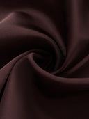 Cropped Satin-Finish Gathered Puff-Sleeve Jacket in Purple Coffee