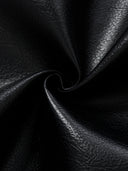 Mid-rise A-Line Buckle Skirt in Black