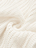 Lace Rose Knitted Cardigan in Moonlight white