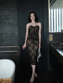 Italian Romance: Lace Boned Waist-Sculpting Skirt