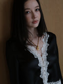 "Romantic Rules" Monochrome French Lace Blouse