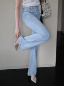 FL2 Mid-Rise Vintage-Wash Blue Kick-Flare Jeans