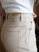 ST2 High-Waisted Jeans in Warm Beige-Khaki Sand