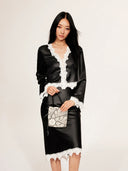 Romantic Rules" Monochrome French Lace Skirt