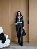 "Romantic Rules" Monochrome French Lace Blouse