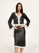 Romantic Rules" Monochrome French Lace Skirt