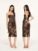 Italian Romance: Lace Boned Waist-Sculpting Skirt