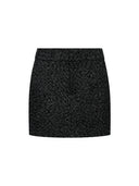 Black & White weave Tweed Mini Skirt