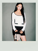 Low-Rise Tailored Mini Skirt in Black