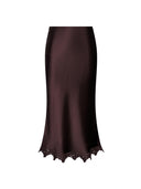 "Romantic Rules" French Lace Skirt in Purple Coffee