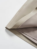 Retro-modern Faux Leather Straight Skirt in Sandy Beige