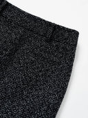 Black & White weave Tweed Mini Skirt
