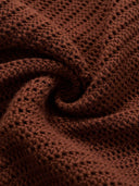 Lace Rose Knitted Cardigan in Caramel chestnut