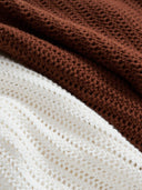 Lace Rose Knitted Cardigan in Caramel chestnut