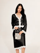 "Romantic Rules" Monochrome French Lace Blouse