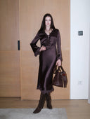 Romantic Rules: French Lace Blouse in Purple Coffee
