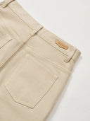 ST2 High-Waisted Jeans in Warm Beige-Khaki Sand