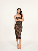 Italian Romance: Lace Boned Waist-Sculpting Skirt